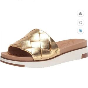 Sam Edelman Metallic Gold Slide Sandals
